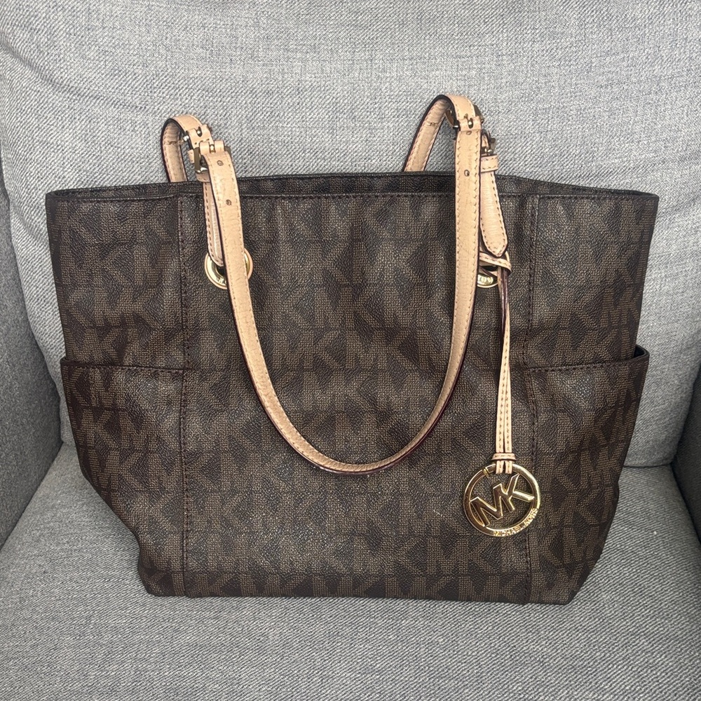 Michael Kors Signature Brown and Tan Tote